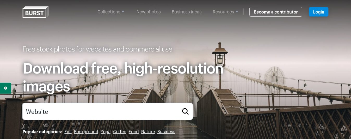 Burst Image Web Designer Tool for Website Developers