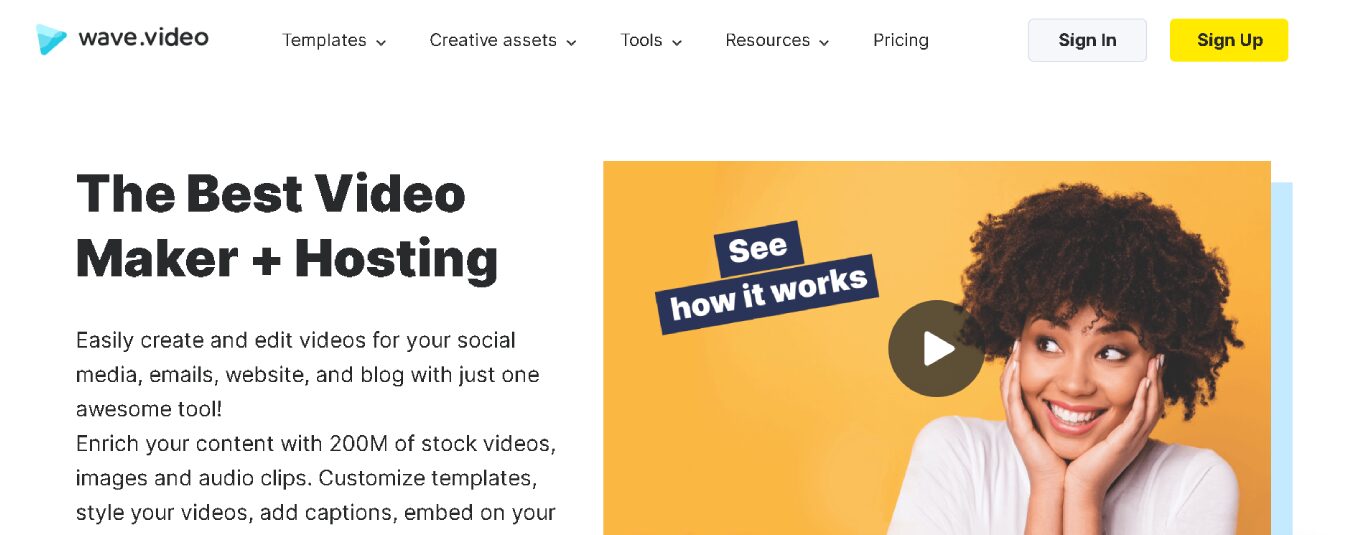 Video Editor and Stock Video Web Designer Tool