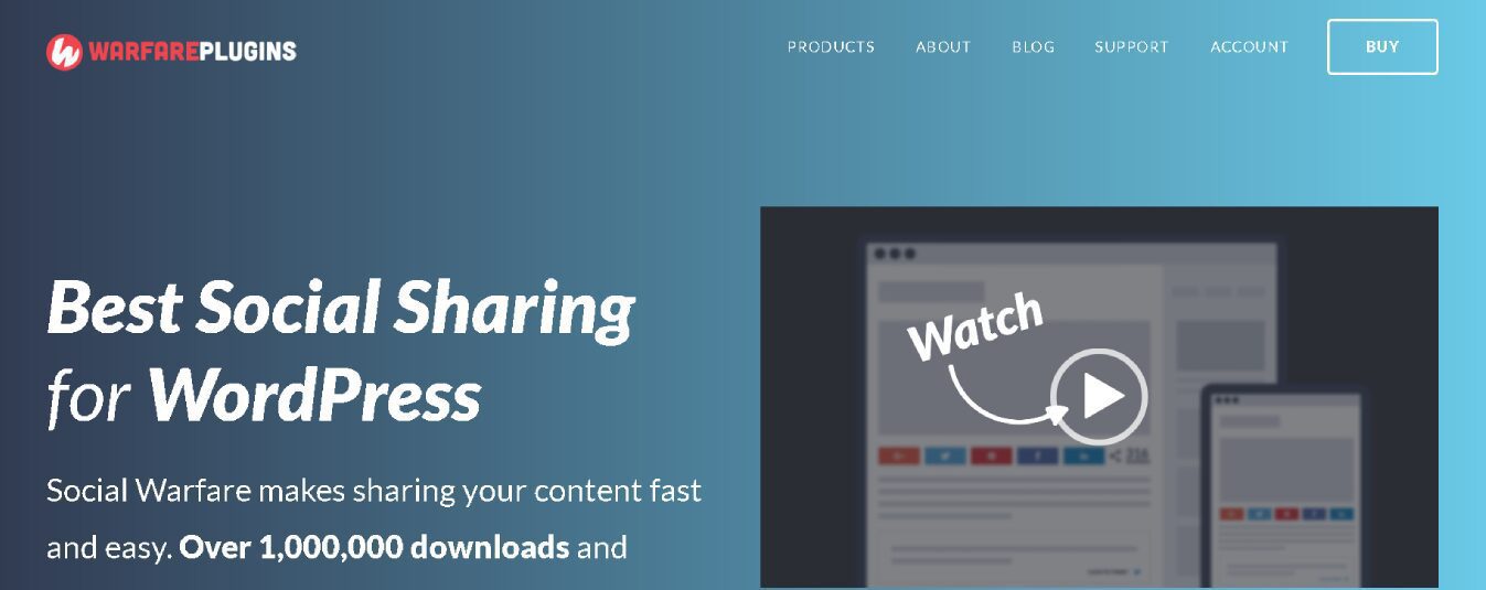 Social Warfare WordPress Social and Web Designer Tool