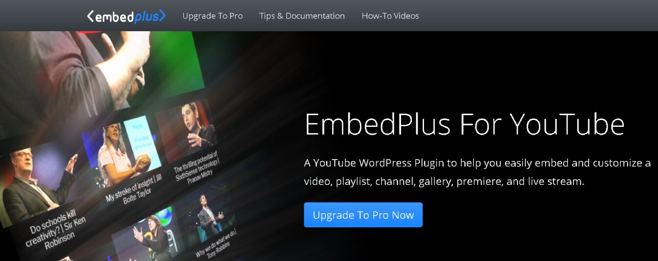 Embed Plus YouTube Content Web Designer Tool